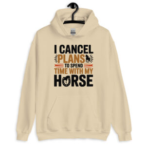 i cancel plans to spend time with my horse unisex horse lovers hoodie